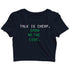 Coding Nerd Engineering CODE IS CLEAN MIND IS DIRTY Custom Printed Graphic Design Crop Top T-Shirt for Women